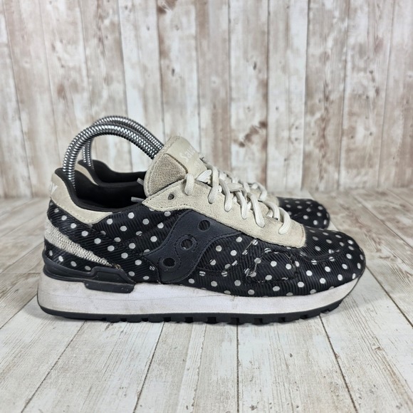 Saucony Shoes - Saucony Shadow 5000 Women‎ Black White Polka Dot Sneakers Shoes Size 8.5